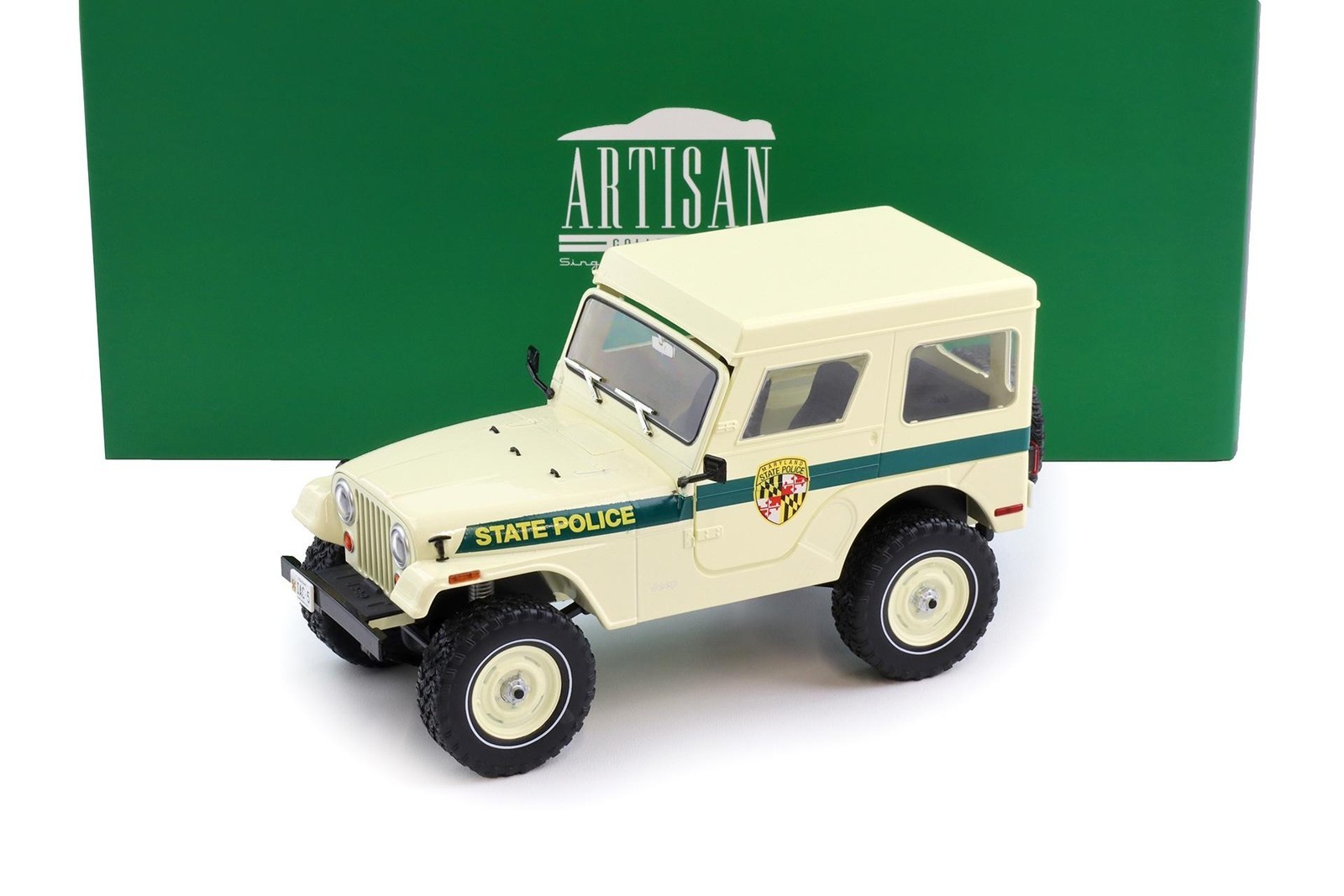 1:18 Greenlight 1983 Jeep CJ-5 Hardtop Maryland State Police White