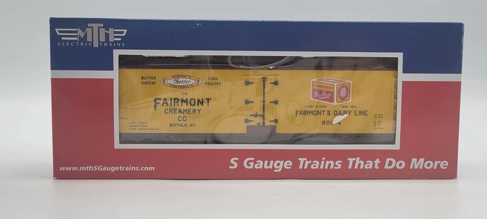 S-Gauge MTH 35-78025 Fairmont Creamery Woodside Reefer NIB -AF Flyer Compatible - Image 2 of 4