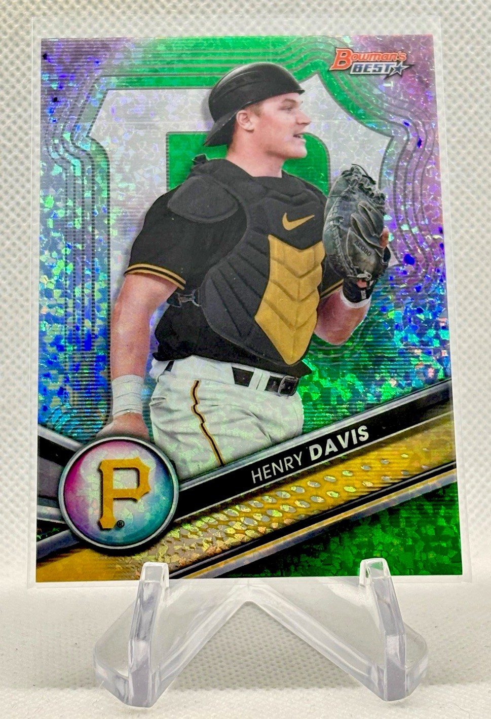 2022 Bowman's Best Henry Davis Prospect Green Mini-Diamond Refractor 42/99 TP-21