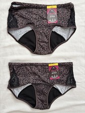NEW Maidenform Moderate Period Hipster Panty Black 2 Pair Women  s Medium DMLBSM