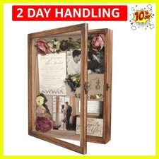 11x14 Display Case Shadow Box with Glass Door for Wedding Bouquets & Photos