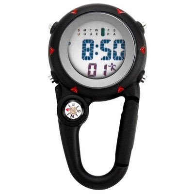 Multi-function Outdoors Clip-On Carabiner Backpack Mountaineering Digital Watch