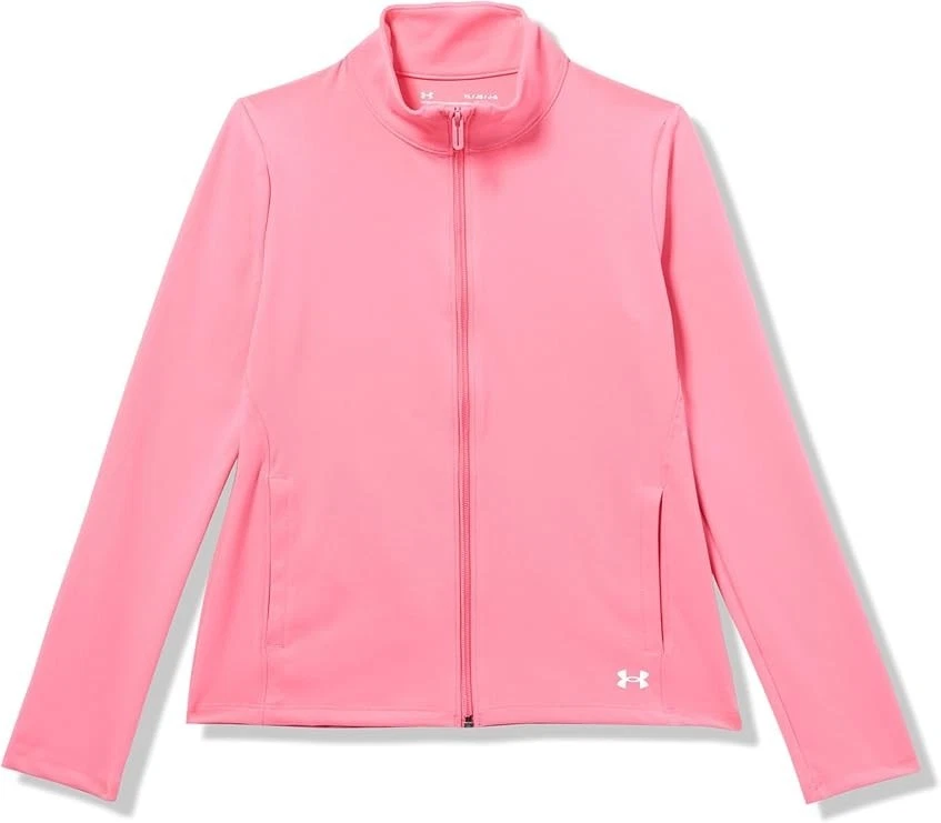NEW Girl's Under Armour Motion Full Zip Jacket Pink Size Large MSRP $45.00