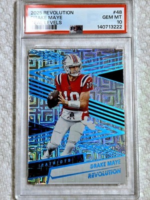 Drake Maye 10/499 PSA 10 POP 4 Panini Revolution Jersey # Match 1/1 Levels Prizm