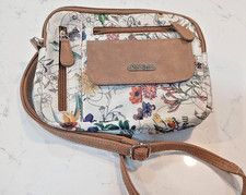 Multi Sac Zippy Triple Compartment Crossbody - Floral Leather