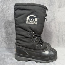 Vintage Sorel Womens Sz 9 Black Waterproof Pac Snow Boots Made in Canada Liner