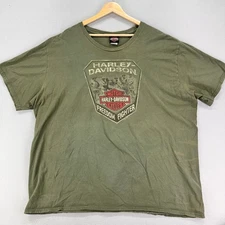 Harley-Davidson T-Shirt Mens 3XL Green High Desert Boise ID Graphic Biker Tee