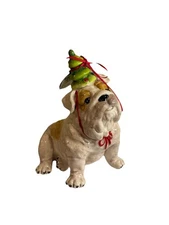 Blue Sky Clayworks Penny Holiday Bull Dog Figurine Christmas NWT
