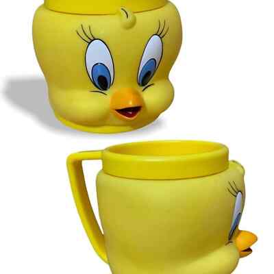 Looney Tunes Tweety Bird 3D Cup Mug Coffee Tea Plastic 1992 Warner Bros. |  eBay