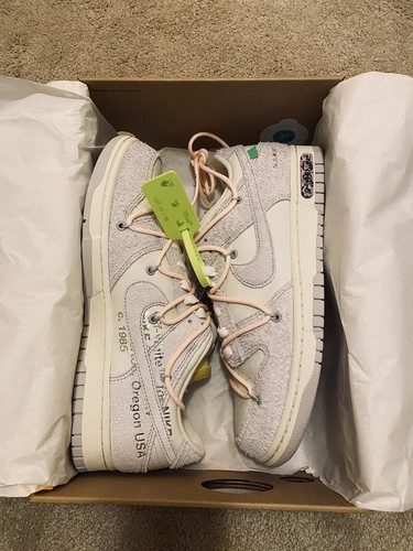 off white dunk size 10
