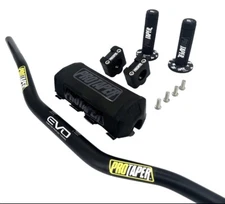 Pro Taper EVO Handlebars (black)(Stealth Edition !!!) Fat Bars 28mm 1-1/8: (E67)