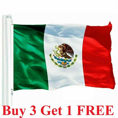  3x5FT MEXICO FLAG LARGE MEXICAN LATIN LATINO bandera mexicana cinco de mayo