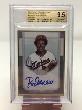 2017 TOPPS TRANSCENDENT AUTO SILVER ROD CAREW RED HAT TWINS 08/15 BGS 9.5/10