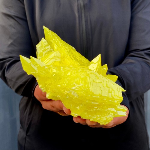 325G Rare yellow sulfur crystal quartz crystal mineral specimen - Picture 5 of 10