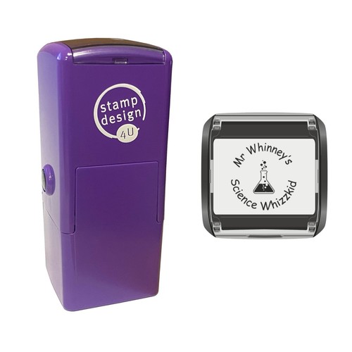 Teacher/School stamp Personalised Self Inking Assorted Designs & Colours 25mm - Picture 7 of 18