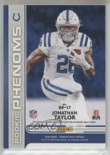 🔥 JONATHAN TAYLOR ROOKIE 🔥 2020 Panini Donruss Optic Phenoms Jersey Patch RC ; - Picture 2 of 2