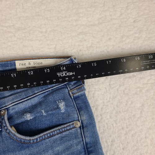 Rag Bone Jeans Womens 29 Blue Cate Mid Rise Ankle Skinny Fray Medium Wash Denim - Picture 4 of 14