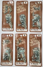 Midwest Fastener #10 X 1/2" Sheet Metal Screws Hex Head Slotted 10 Pk Lot of 6