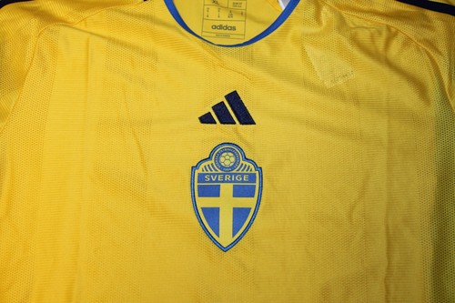 Adidas Schweden Sweden Herren Heim Trikot Gelb Blau Größe M L XL XXL Neu - Picture 2 of 6