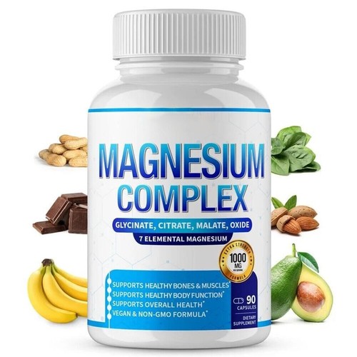 3x Magnesium Komplex 7 Elementare Magnesium Nahrungsergänzung 1000mg gentechnikfrei 90 Kapseln - Bild 16 von 19