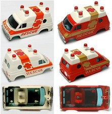 1 PAIR 1976-78 Aurora AFX 4-Gear DODGE VAN RESCUE VEHICLE Slot Car BODY 1937 A