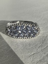 Vintage Purple Cz 925 Sterling Silver Thailand Ring Sz 8.75