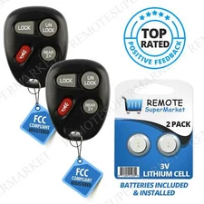 2 Replacement for Chevy 1997-2000 Silverado 1996-2000 Suburban Remote Key Fob 4b