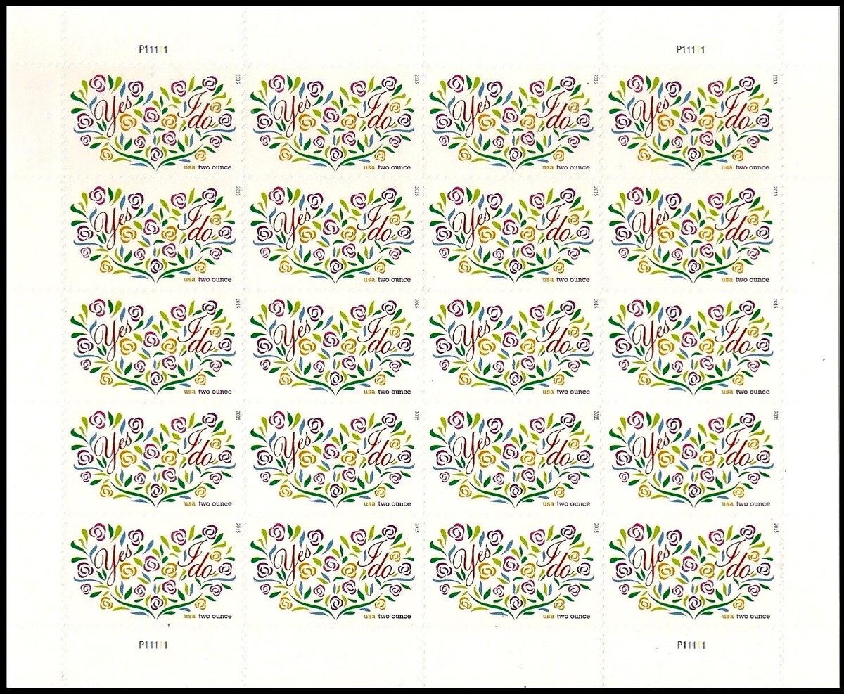 US #5001 MNH M/S 2015 Two Ounce Yes I Do Love Wedding Flowers [Pos