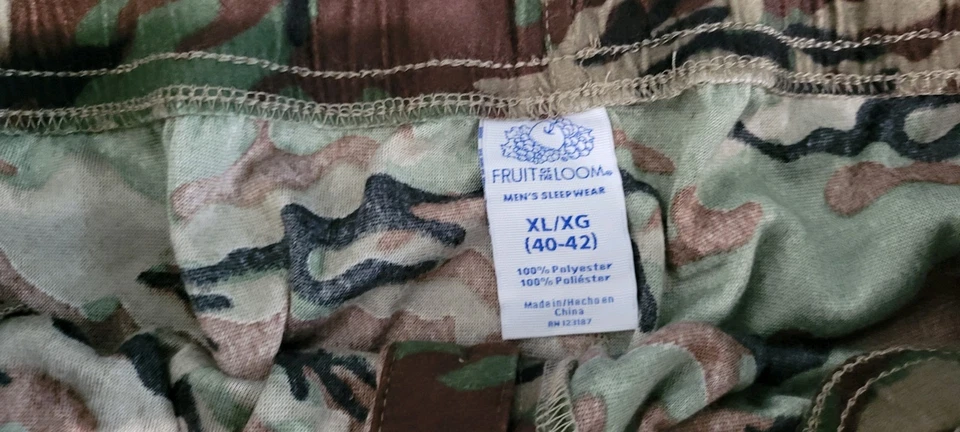 Pantalones de dormir/salón de lana camuflaje Fruit of the Loom para hombre XL40-42 CÓMODOS Foto 4 de 4