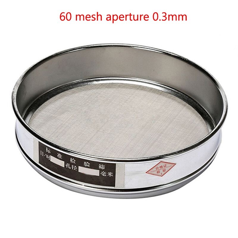 Stainlesste Chrome Plated Frame Mesh Sieve Sample Inspection Medicine Test Sieve