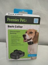 Premier Pet Bark Collar Discourage Barking 8lb 6 Months Water Resistant Open Box