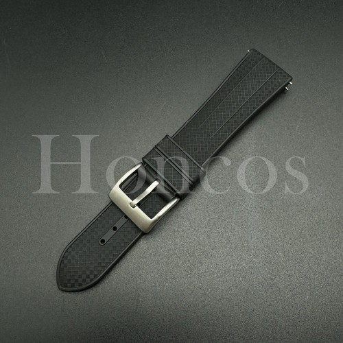 22 MM FKM Soft Silicone Rubber Watch Band Strap Quick Release Fits Citizen Black - Picture 4 of 4