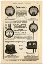1920 Weston Electrical Indication Instruments - Ammeter, Voltmeter - Newark, NJ