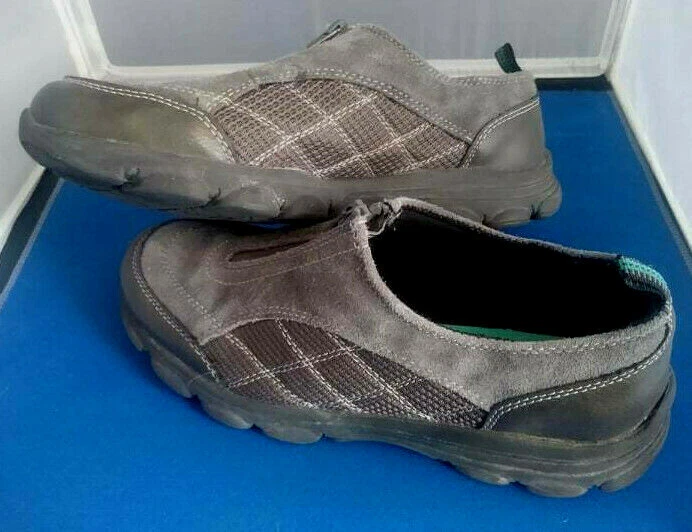 Croft and Barrow Talla 8 M Gris Cuero Caminar Zapatos Informales Sin Cordones Tenis-¡USADOS EN EXCELENTE ESTADO! Foto 3 de 4