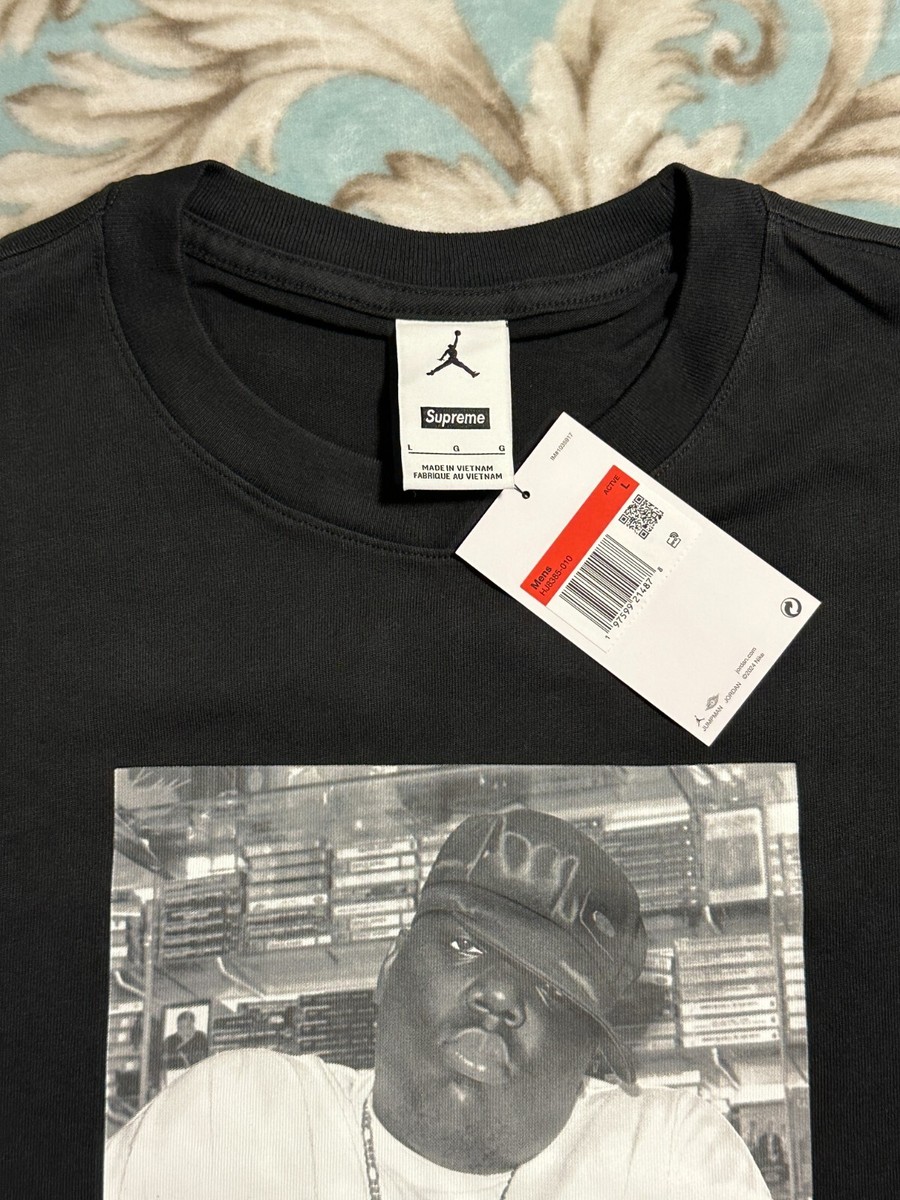 SUPREME JORDAN BIGGIE S/S TOP (BLACK) (LARGE) FW24 HOODIE TRICOT