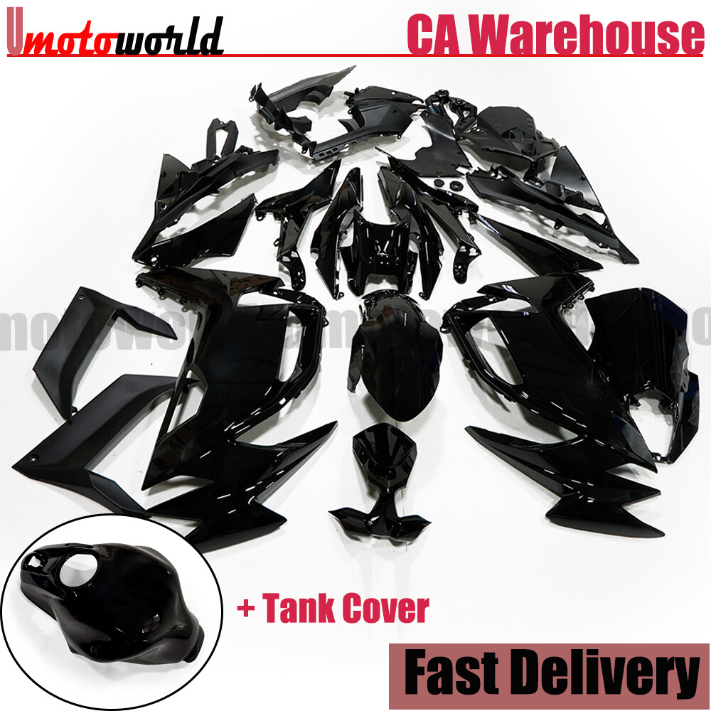 Gloss Black Fairing Kit W/ Tank Cover For Kawasaki Ninja 650 2020-2025 Bodywork