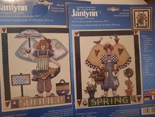 Vintage Janlynn Spring And Summer Cross Stitch Sets