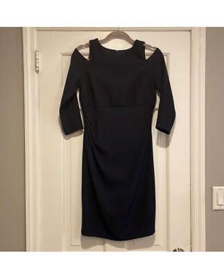 David Meister Cold Shoulder Dress Women Size 8