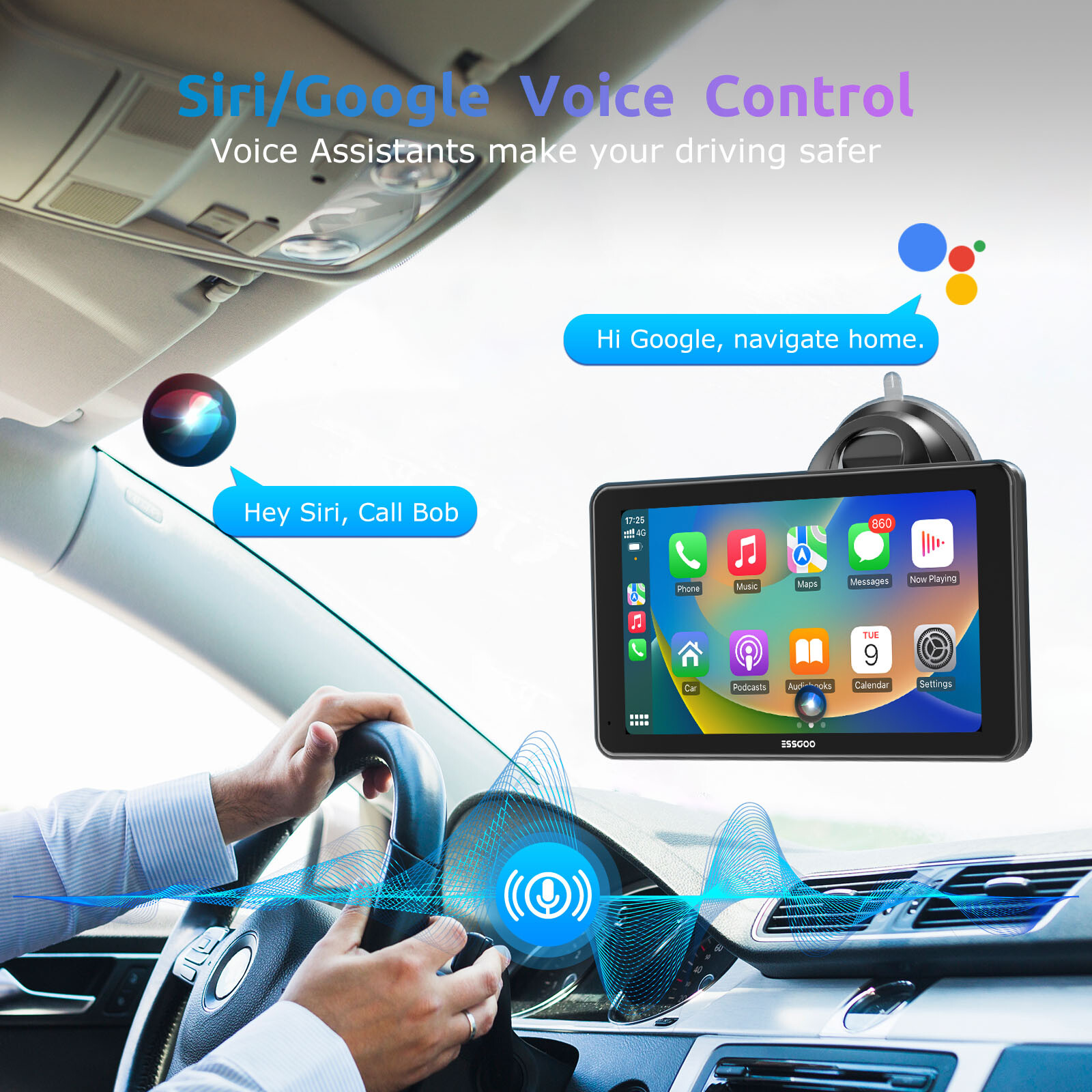 Gps Navigation for Car/Truck Touch Screen Wireless Apple CarPlay Android auto 7"