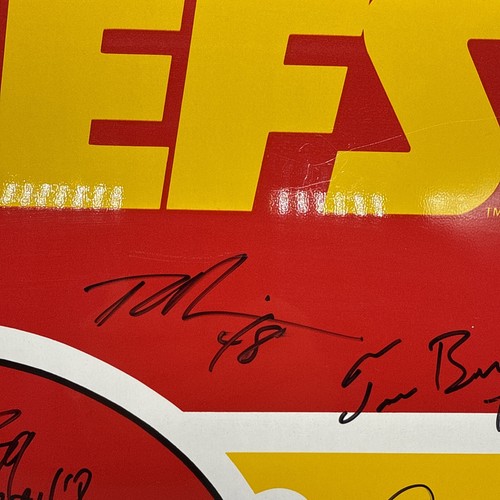 10 autógrafos KC Chiefs Len Dawson y 9 jugadores en litografía de metal de 15 x 20 años 90’s - Imagen 9 de 16
