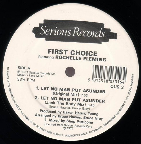 First Choice Featuring Rochelle Fleming - Let No Man Put Asunder / Let Me Dow...