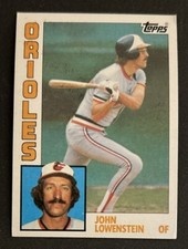 1984 Topps John Lowenstein Baseball Card #604 Orioles OF VG O/C