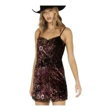 NWT  Idyllwind Miranda Lambert XS Cowboy Mini Slip Strap Dress Country Boot Barn