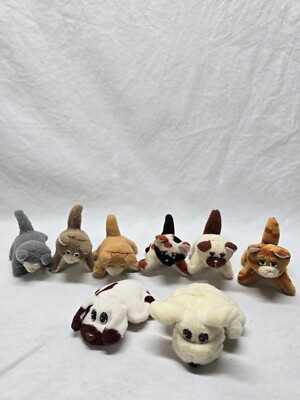Vintage Pound Purries 1990's Cat And Puppies Plush Toy Lot Of 8 