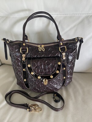 Marino Orlandi Leather Logo Embossed Leather Strap Satchel Shoulder Bag BLK NWT Marino Orlandi Leather Logo Embossed Leather | Mercari main image 3