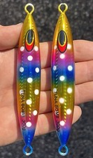 2 300g BLUEFIN TUNA KNIFE JIGS  Rainbow Eddie Bomb  Heavy Bft Nighttime Fish Jig