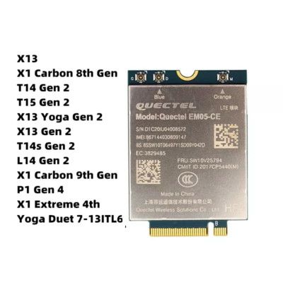For Thinkpad P1 Gen 4 Wireless WAN 4G LTE Cat4 WWAN Module 5W10V25794