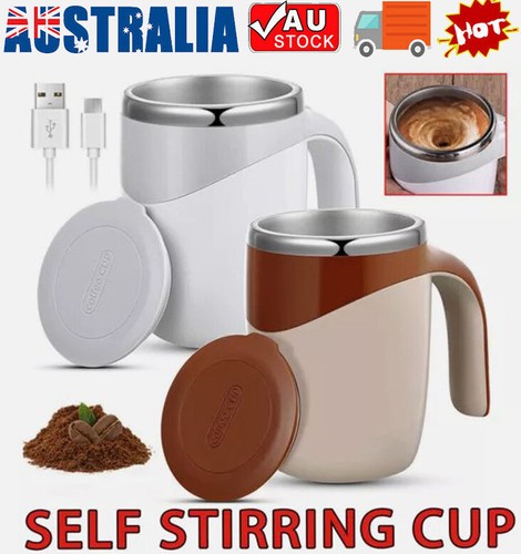 Automatic Magnetic Electric Self Stirring Mug Cup Mixing Coffee Milk Tea Beer AU - Picture 2 of 24