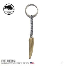 Deer Antler Tip Keychain New 1pc