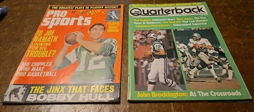 (2) Vintage Joe Namath Cover Magazines